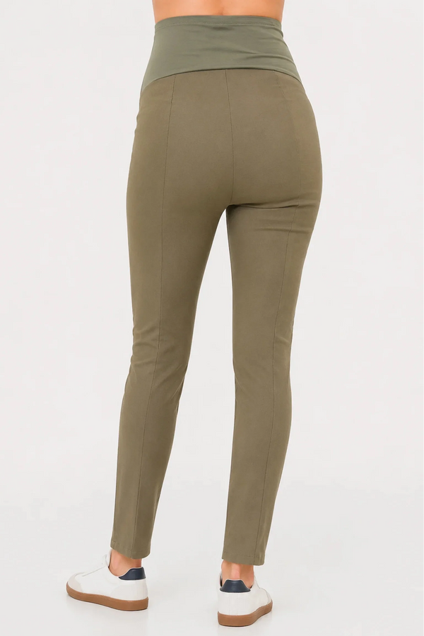 Pantaloni elastici pentru gravide - khaki