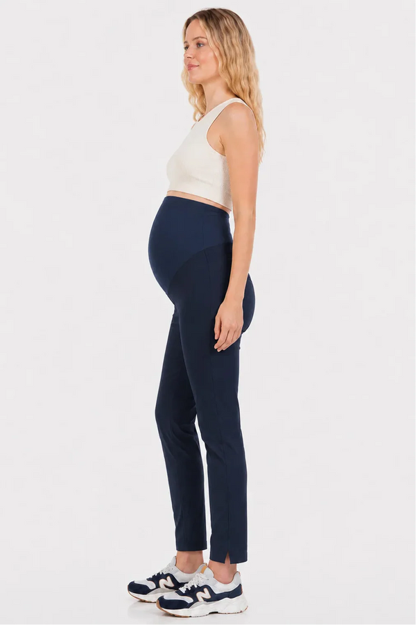 Pantaloni elastici pentru gravide – bleumarin