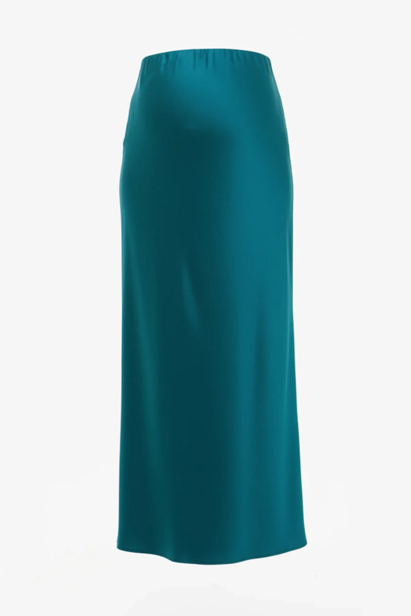 Fustă satinatӑ pentru gravide - turcoaz