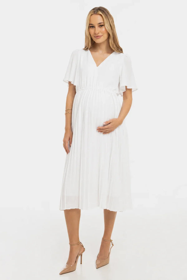Rochie de mireasă plisată pentru gravide
