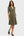 Rochie pentru gravide și alăptare, cu guler și decolteu petrecut – khaki