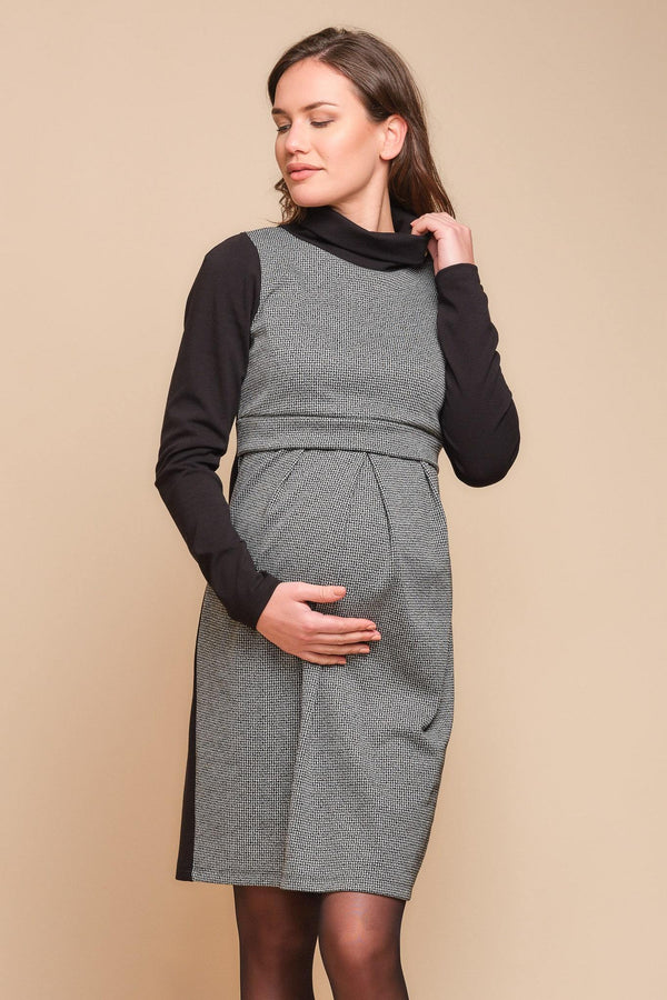 Rochie pentru gravide și alăptare cu guler polo