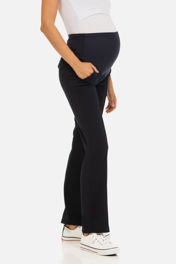 Pantaloni eleganți pentru gravide cu bumbac organic
