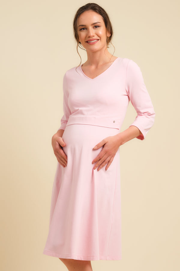 Rochie elegantă bumbac pentru gravide și alăptare