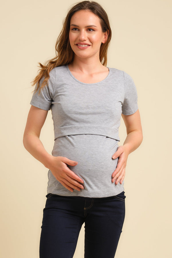 Bluză de bumbac pentru gravide și alăptare