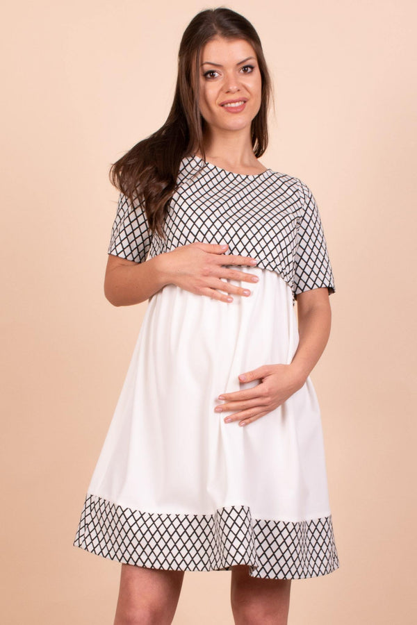 Rochie pentru gravide și de alăptare cu încrețituri