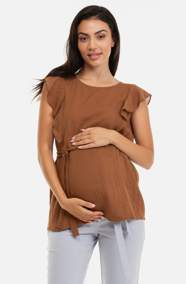 Bluză cu volane pentru gravide și alăptare