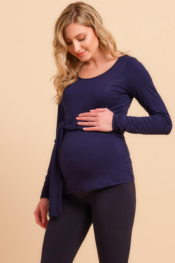 Bluză pentru gravide și alăptare cu curelușă
