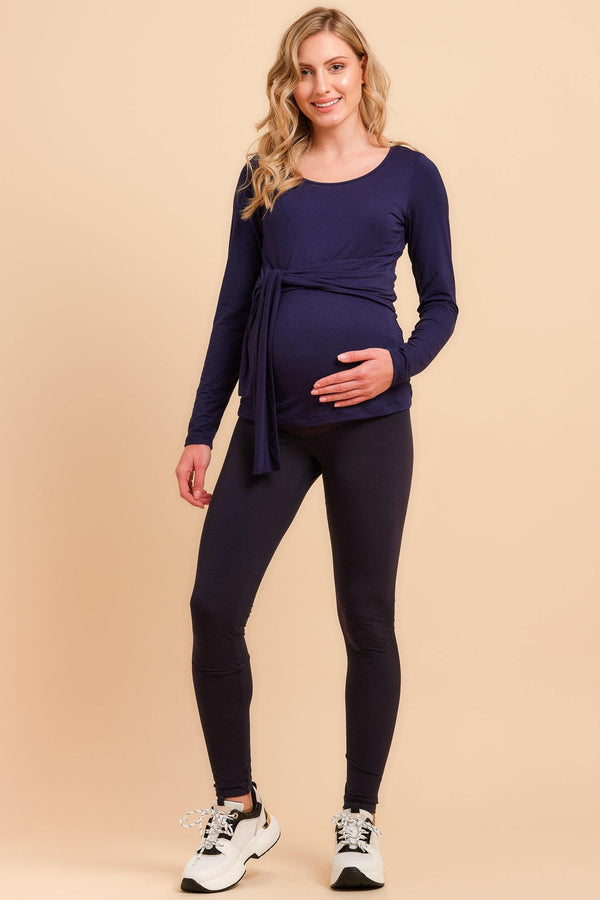 Bluză pentru gravide și alăptare cu curelușă
