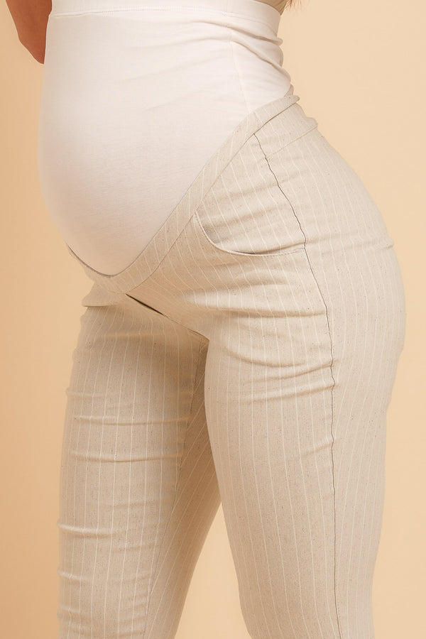 Pantaloni din in elastic pentru gravide
