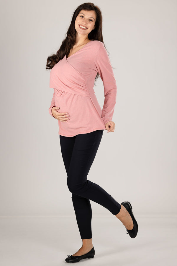 Bluză tricotată pentru gravide și alăptare