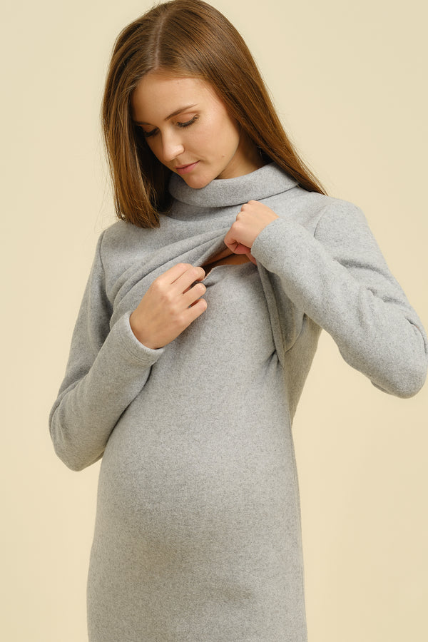 Rochie pentru gravide și alăptare de fleece