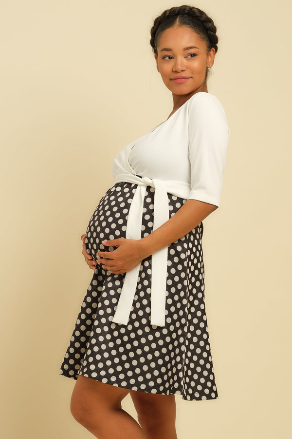 Rochie pentru gravide și alăptare cu picățele